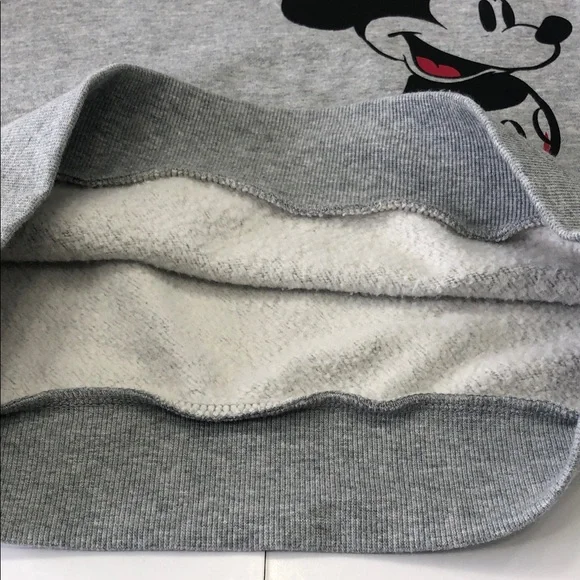 2/$25 Disney Mickey Mouse Crewneck Sweatshirt Kids Large (10–12) Heather Grey - Picture 7 of 9